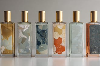 design modern cosmetic label design packaging