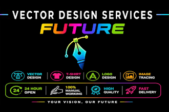 do manual vector tracing, logo image