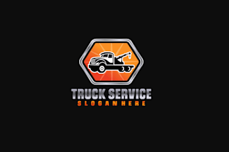 create graceful and fantastic trailer repair logo design