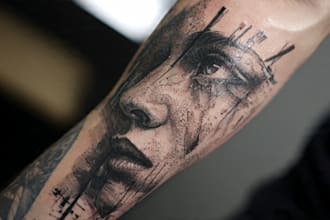 create unique realism tattoo design with my style