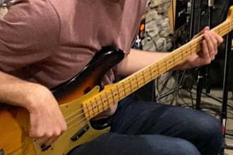 provide a recorded bass track for your song