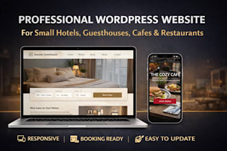 design a wordpress website for hotels and restaurants