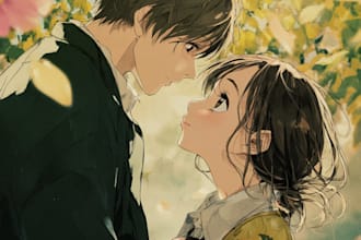draw couples in anime style