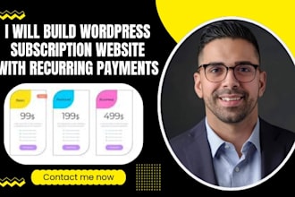 build wordpress subscription website with recurring payments