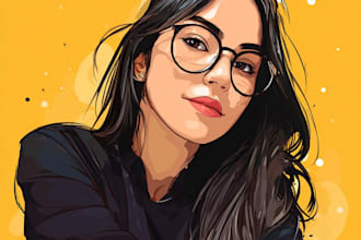 draw your amazing realistic vector portrait