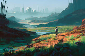 paint scifi or fantasy digital art illustration