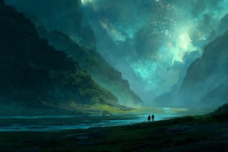 do fantasy sci fi character or landscape illustration