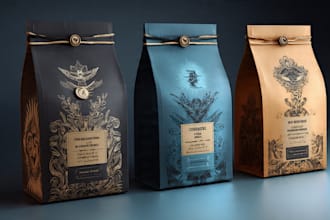do coffee packaging, coffee bag, label design