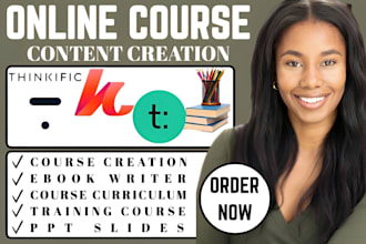 be your ebook writer and create online course content and course curriculum