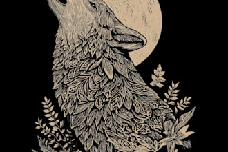 create awesome linocut illustration for your brand