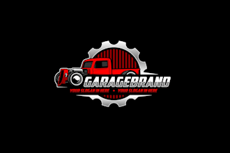 create professional and specially trailer repair logo design