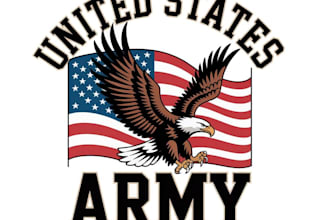 design high quality army vintage logo with t shirt design