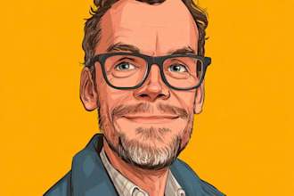 draw caricature characters, avatar cartoons, portrait