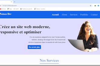 create a modern responsive website UI UX
