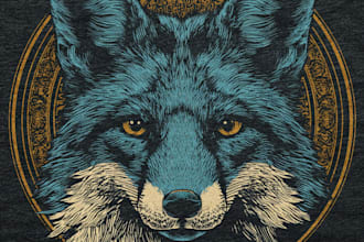 create artistic linocut illustration