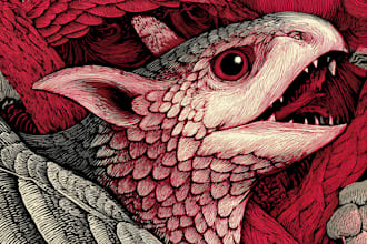 create custom linocut style illustration for logo