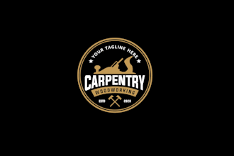 create exclusive and marvelous woodworking logo design
