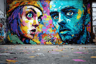 create custom graffiti art designs murals and wall arts