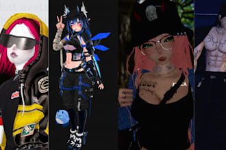 animevrchat model avatar commission vrc avatar 3d vtuber model nsfw furry avatar