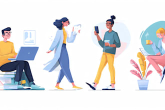 draw flat vector character design