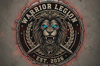 design a professional war logo for your gaming team or brand