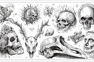 design amazing tattoo flash sheet for you