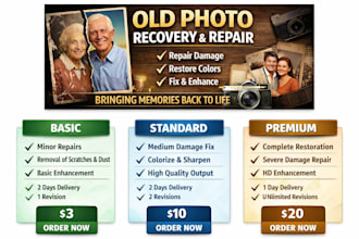restore old photos and repair damaged images professionally