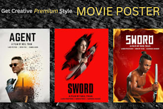 create a cinematic movie poster and film poster design