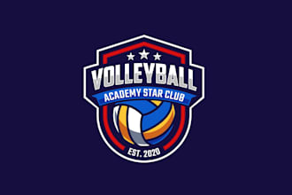 create professional and specially volleyball logo design