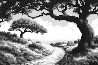 create awesome linocut illustration art