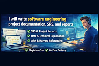 write software engineering project documentation, srs, and reports