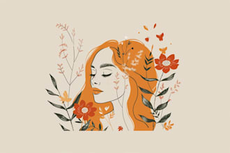 design modern elegant, bohemian, feminine and logo design