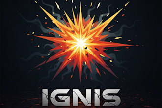 design a professional explosion logo for your brand or gaming team