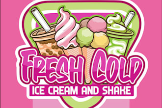 make magnificent fun logo for tropical shaved ice business
