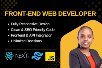be your front end web developer react next js