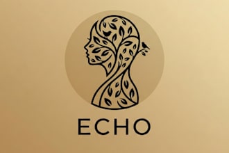 design a professional woman silhouette logo for your brand or business