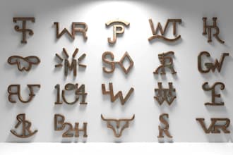do vintage western cattle brands ranch farm cattle logo