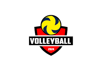 create creative and good looking volleyball logo design