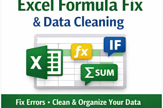 fix excel formulas, errors and clean excel data
