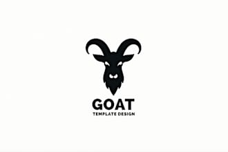 design outstanding goat head logo with express delivery
