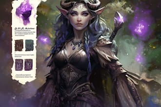 create custom dnd character illustration