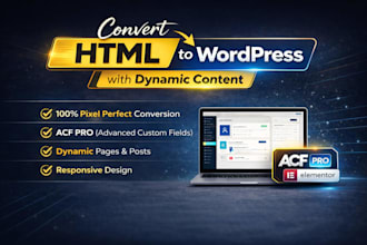 convert HTML to a wordpress website