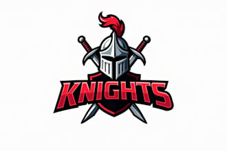 make eye catching knight mascot logo in my style