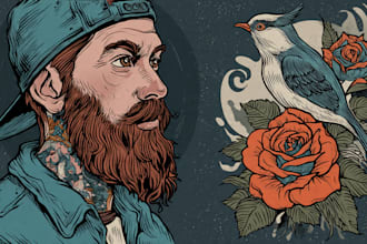 create awesome old school tattoo style design