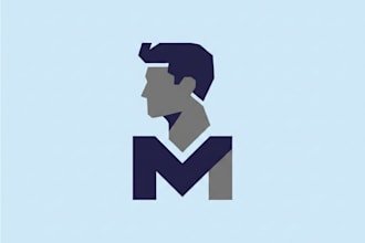 design a professional man logo for your brand or business