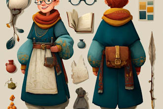 desing fantasy character and prop for you