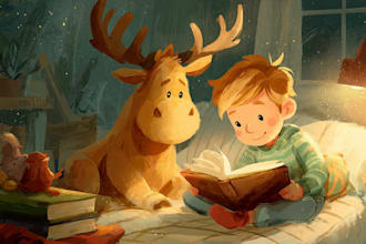draw a colorful children book illustration