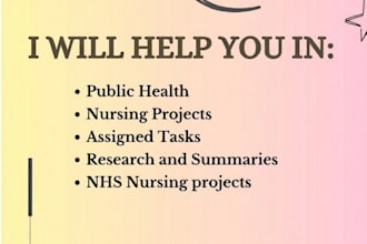 write nhs, public health nursing and assigned tasks