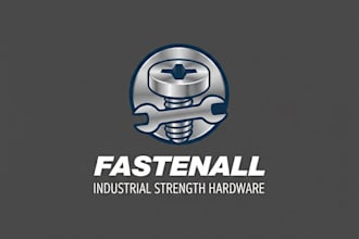 design a professional screw brand logo for your hardware business