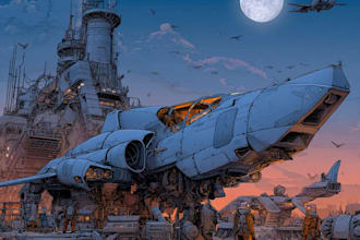 draw sci fi illustration and sci fi art